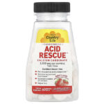 Acid Rescue, карбонат кальция, ягодный вкус, 60 жевательных таблеток — Country Life