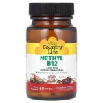 Метил B12, со вкусом вишни, 1000 мкг, 60 пастилок — Country Life