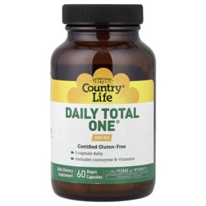 Daily Total One®, без железа, 60 веганских капсул — Country Life