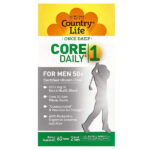 Core Daily-1, мультивитамины для мужчин старше 50 лет, 60 таблеток — Country Life
