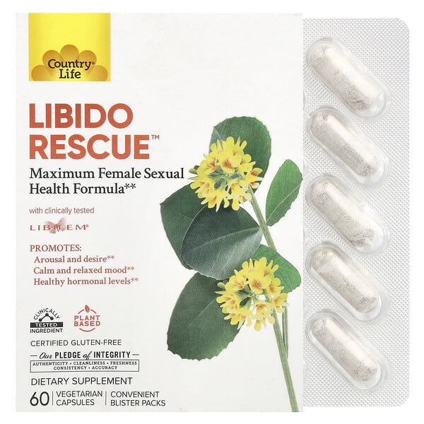 clf50964_v_38.jpg Libido Rescue™, 60 вегетарианских капсул — Country Life