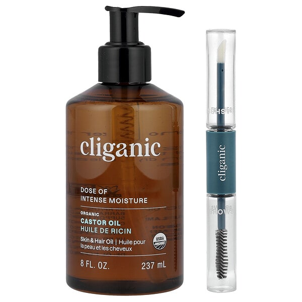 clg00776_v_88.jpg Dose of Intense Moisture™, набор для ухода за ресницами и бровями с органическим касторовым маслом, 237 мл (8 жидк. унций) — Cliganic