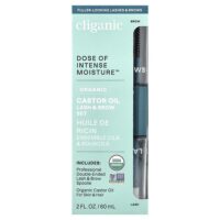 Dose of Intense Moisture™, органическое касторовое масло, набор для ресниц и бровей, 60 мл (2 жидк. унции) — Cliganic