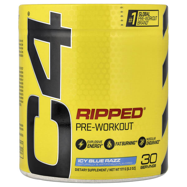 cll02750_v_44.jpg C4 Ripped®, предтренировочный комплекс, со вкусом голубой малины, 177 г (6,2 унции) — C4 / Cellucor
