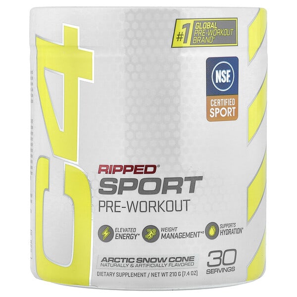 cll10534_v_48.jpg C4 Ripped® Sport, предтренировочный комплекс, арктический лед, 210 г (7,4 унции) — C4 / Cellucor