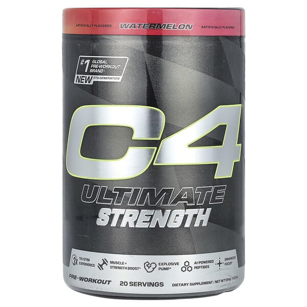 cll13349_v_8.jpg C4 Ultimate Strength, перед тренировкой, арбуз, 554 г (1,22 фунта) — C4 / Cellucor