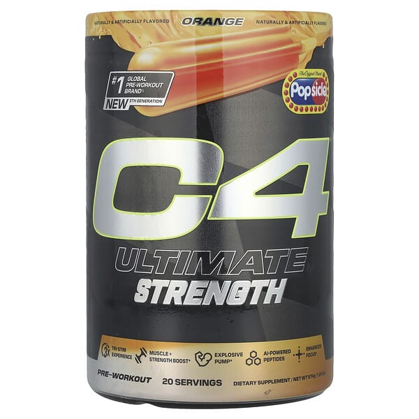 cll13350_v_8.jpg C4 Ultimate Strength, перед тренировкой, апельсиновое эскимо, 574 г (1,26 фунта) — C4 / Cellucor