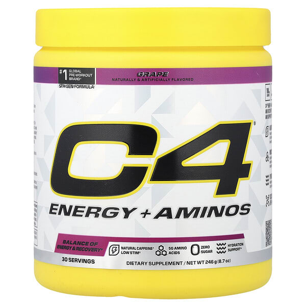 cll13639_v_8.jpg C4® Energy + Aminos, со вкусом винограда, 246 г (8,7 унции) — C4 / Cellucor