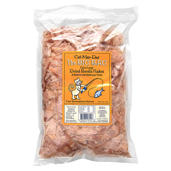cmd26052_v_5.jpg The Big Bag, хлопья из сушеной скумбрии для кошек, очень большие, 114 г (4 унции) — Cat-Man-Doo