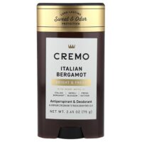 Дезодорант и антиперспирант, итальянский бергамот, 75 г (2,65 унции) — Cremo