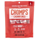 Chomplings, оригинальные говяжьи мини-стики, неострый вкус, 6 палочек по 14 г (0,5 унции) — Chomps