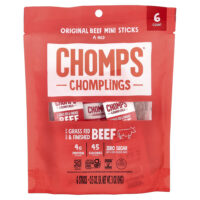 Chomplings, оригинальные говяжьи мини-стики, неострый вкус, 6 палочек по 14 г (0,5 унции) — Chomps
