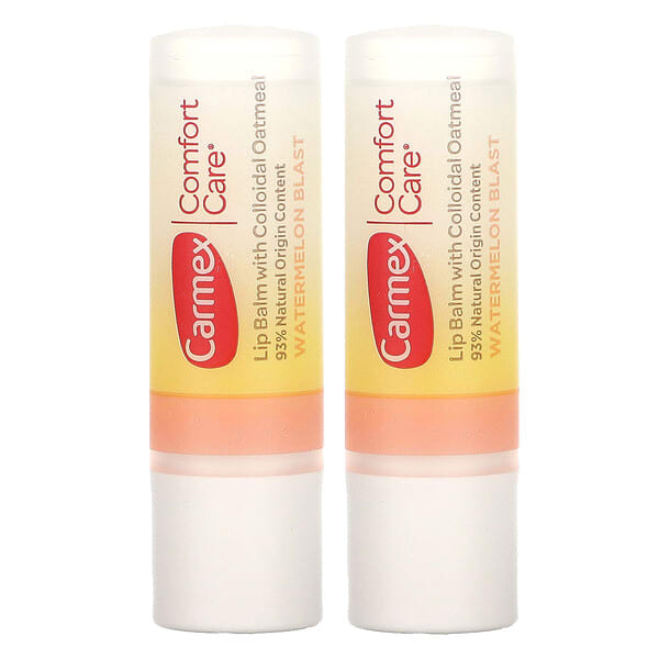 cmx00912_v_4.jpg Comfort Care, бальзам для губ с коллоидной овсянкой, арбузный взрыв, 2 стика по 4,25 г (0,15 унции) — Carmex