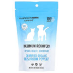 Maximum Recovery, сертифицированный органический грибной порошок, для домашних животных, 9 кг (25 фунтов), для собак и кошек, 100 г (3,5 унции) — Mushroom Matrix Canine