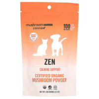 Zen, сертифицированный органический грибной порошок, для домашних животных весом 25 фунтов, для собак и кошек, 100 г (3,5 унции) — Mushroom Matrix Canine