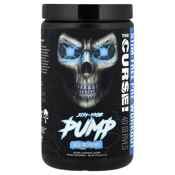 cob60130_v_8.jpg Stim-Free Pump, перед тренировкой, голубая малина, 572 г (20,2 унции) — JNX Sports