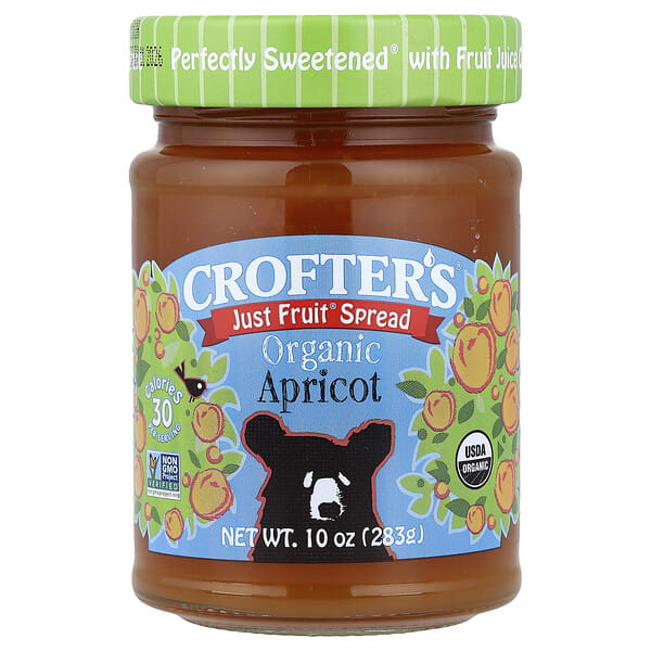 cof00036_v_25.jpg органический спред Just Fruit®, со вкусом абрикоса, 283 г (10 унций) — Crofter's Organic
