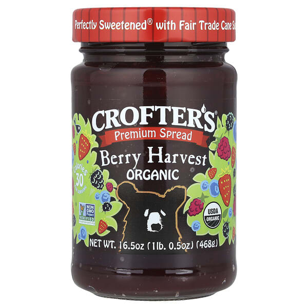 cof00655_v_57.jpg Organic Premium Spread, ягодный сбор, 468 г (16,5 унции) — Crofter's Organic