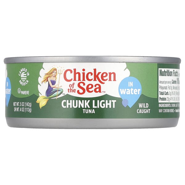 cos00245_v_9.jpg легкие кусочки тунца, в воде, 142 г (5 унций) — Chicken of the Sea