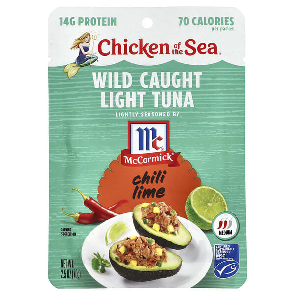 cos00381_v_2.jpg Дикий светлый тунец, чили и лайм, 70 г (2,5 унции) — Chicken of the Sea