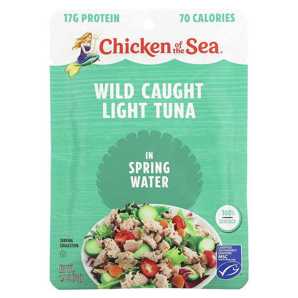cos00392_v_2.jpg Дикий светлый тунец в родниковой воде, 70 г (2,5 унции) — Chicken of the Sea