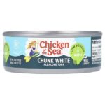 кусочки белого тунца альбакора, в воде, дикого улова, 142 г (5 унций) — Chicken of the Sea