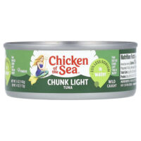 Небольшие кусочки тунца в воде, на 25% меньше натрия, 142 г (5 унций) — Chicken of the Sea