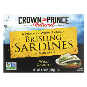 Brisling Sardines, в горчице, 106 г (3,75 унции) — Crown Prince Natural