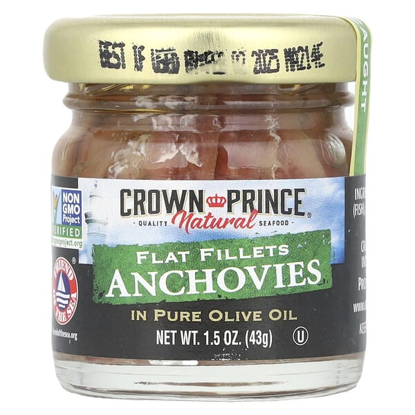 cpn00831_v_44.jpg филе анчоусов, в чистом оливковом масле, 43 г (1,5 унции) — Crown Prince Natural
