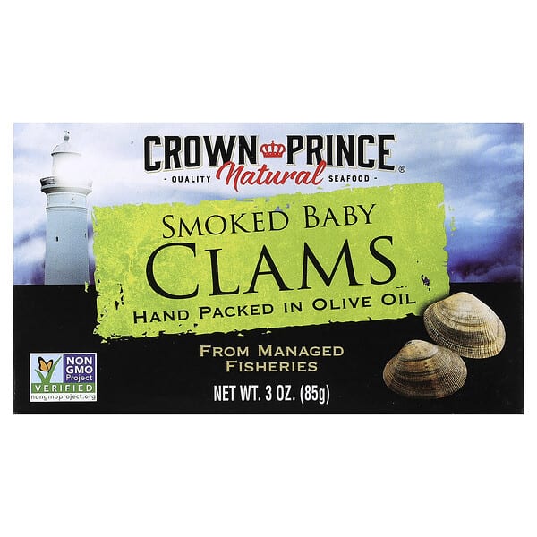 cpn00853_v_83.jpg Копченые моллюски, в оливковом масле, 85 г (3 унции) — Crown Prince Natural