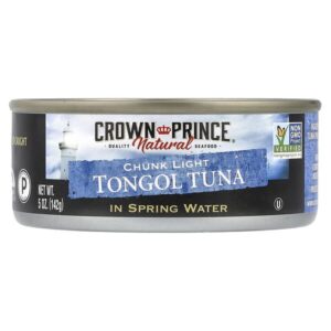Tongol Tuna, легкие кусочки, в родниковой воде, 142 г (5 унций) — Crown Prince Natural
