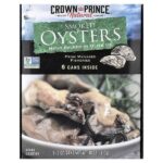 копченые устрицы, в оливковом масле, 6 банок по 85 г (3 унции) — Crown Prince Natural