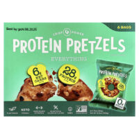 Протеиновые крендели, все, 6 пакетиков по 50 г (1,75 унции) — Crisp Power