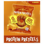 протеиновые крендели, с чеддером, 6 пакетиков по 50 г (1,75 унции) — Crisp Power