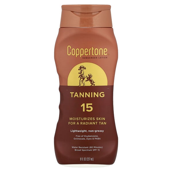 cpt02740_v_12.jpg Sunning, солнцезащитный лосьон, SPF 15, 237 мл (8 жидк. унц.) — Coppertone