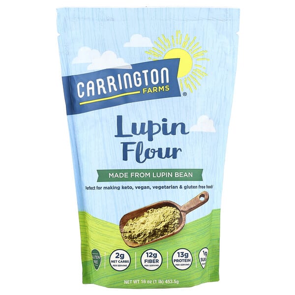 crf00055_v_2.jpg Люпиновая мука, 453,5 г (16 унций) — Carrington Farms
