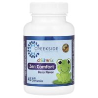 Для детей, Zen Comfort, ягодный, 45 жевательных таблеток — Creekside Natural Therapeutics