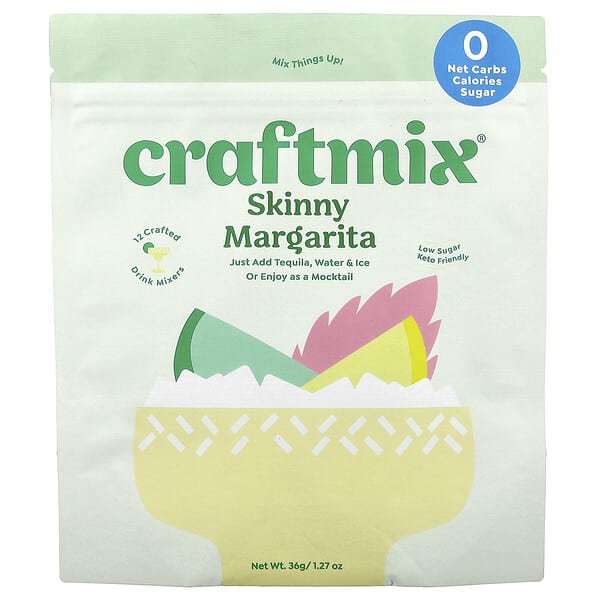 crm63513_v_3.jpg Skinny Margarita, 12 пакетиков, по 3 г (0,11 унции) — Craftmix
