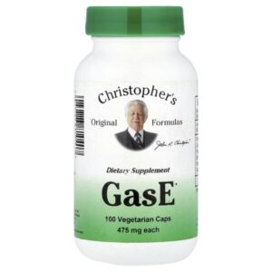 GasE, 100 вегетарианских капсул — Christopher's Original Formulas