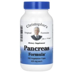 формула для поджелудочной железы, 100 вегетарианских капсул — Christopher's Original Formulas