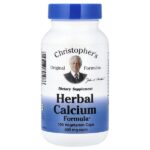 травяная формула с кальцием, 100 вегетарианских капсул — Christopher's Original Formulas