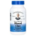 средство для кровообращения, 100 вегетарианских капсул — Christopher's Original Formulas