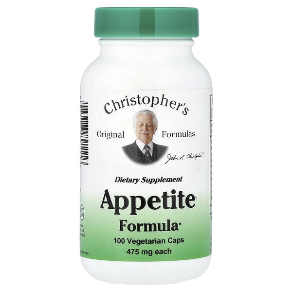 cro89111_v_29.jpg Appetite Formula, 100 вегетарианских капсул — Christopher's Original Formulas
