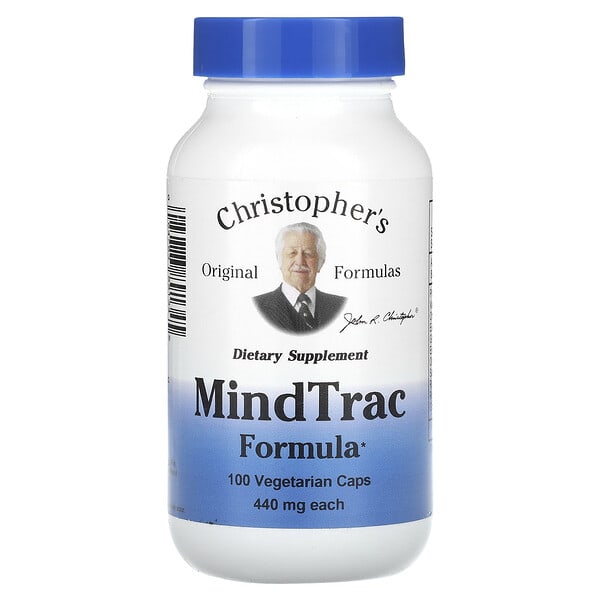 cro89134_v_35.jpg MindTrac Formula, 440 мг, 100 вегетарианских капсул — Christopher's Original Formulas