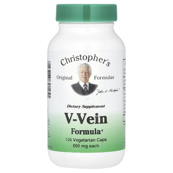 cro89145_v_27.jpg V-Vein Formula, 100 вегетарианских капсул — Christopher's Original Formulas