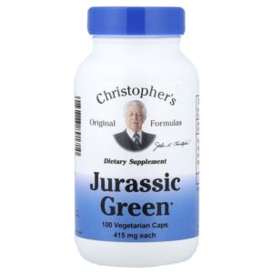 Jurassic Green, 100 вегетарианских капсул — Christopher's Original Formulas