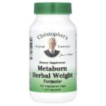 Metaburn, травяная формула для снижения веса, 100 вегетарианских капсул — Christopher's Original Formulas