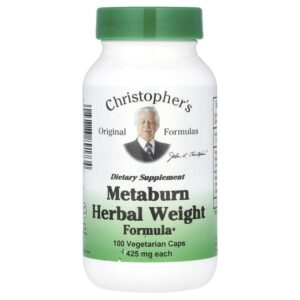 Metaburn, травяная формула для снижения веса, 100 вегетарианских капсул — Christopher's Original Formulas