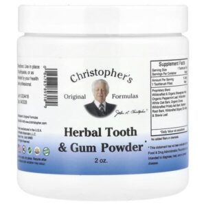 порошок для зубов и дёсен на основе трав, 56,7 г (2 унции) — Christopher's Original Formulas