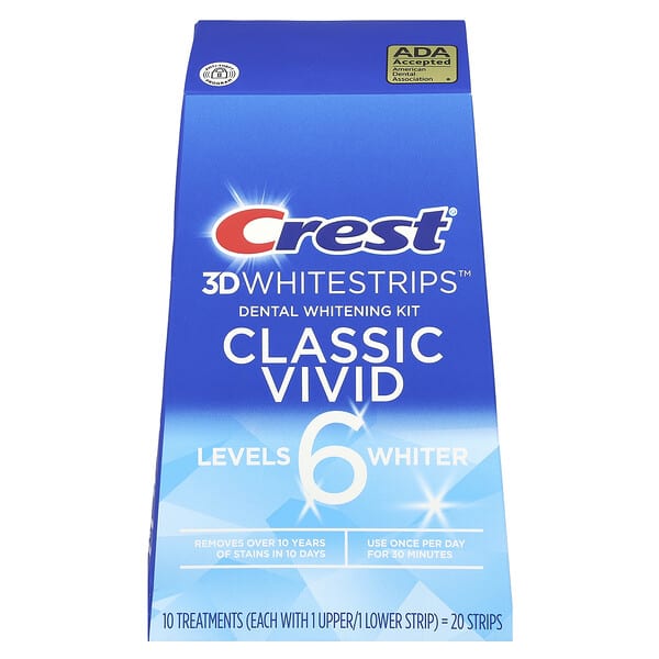 crr00055_v_45.jpg 3D Whitestrips™, набор для отбеливания зубов, классический, 20 полосок — Crest
